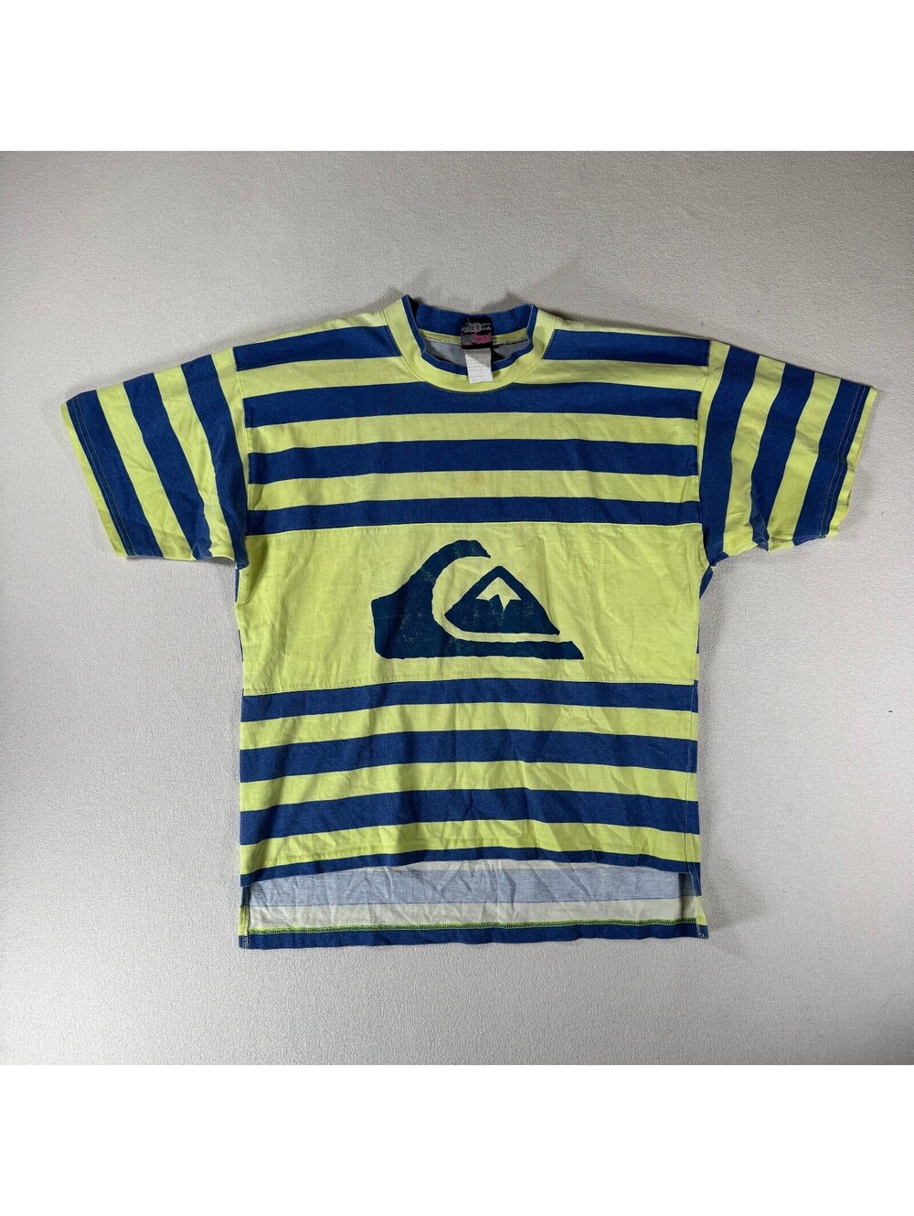 Vintage 90s Quiksilver Striped Surfwear Cotton Tee Medium
